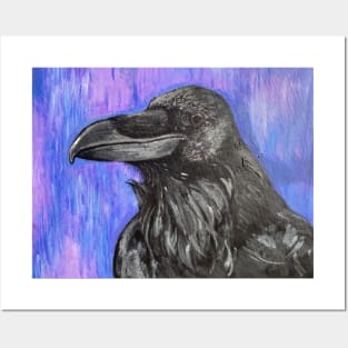 Crow painting Posters and Art